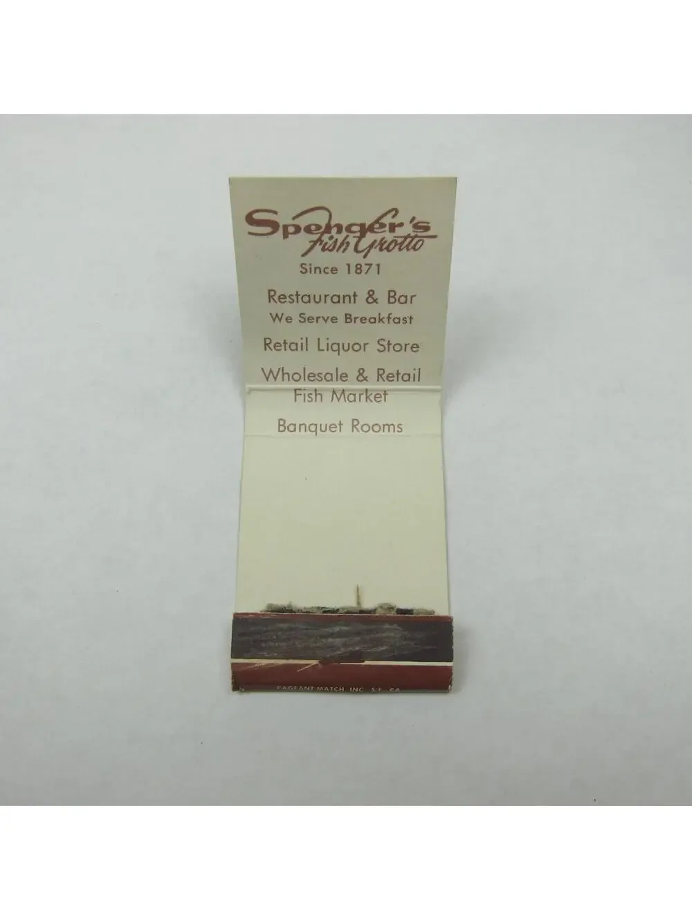 4 Matchbook Covers Antique A Restaurant Spengers Fish Grotto Gildas Lost Mine CA